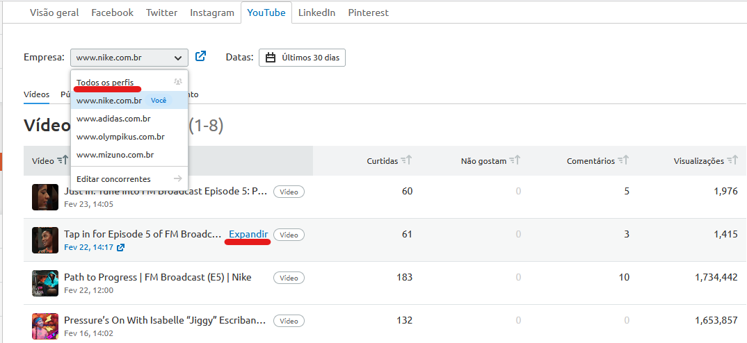 Social Media Tracker Semrush